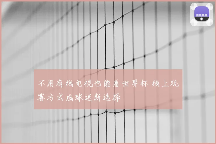 不用有线电视也能看世界杯 线上观赛方式成球迷新选择