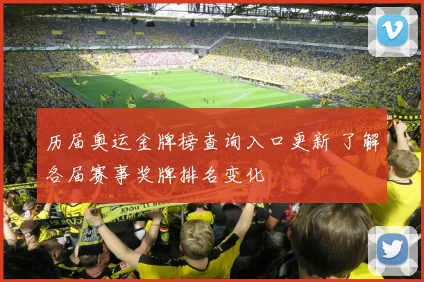 历届奥运金牌榜查询入口更新 了解各届赛事奖牌排名变化